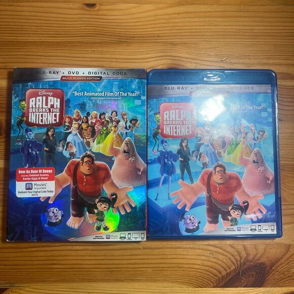 RALPH BREAKS THE INTERNET [Blu Ray + DVD] with Digital Code Very Good Condition - Picture 1 of 5